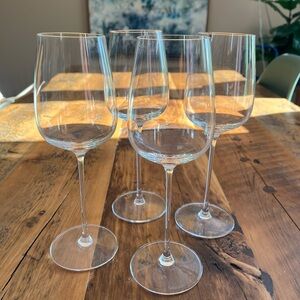 Rare! Spiegelau Willsberger Anniversary White Wine Glasses. Set of 4